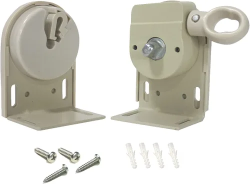 Vista 7 de Kit de soportes de montaje de repuesto para persianas enrollables exteriores Coolaroo inalámbricas para exteriores (negro)