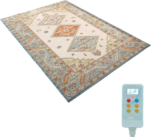 Vista 10 de Electric Heated Large Rug, Heated Floor Carpet with Adjustable Temperature & Timer & Storage Bag, Electric Radiant Heating Floor Mat, Winter Hot Mat