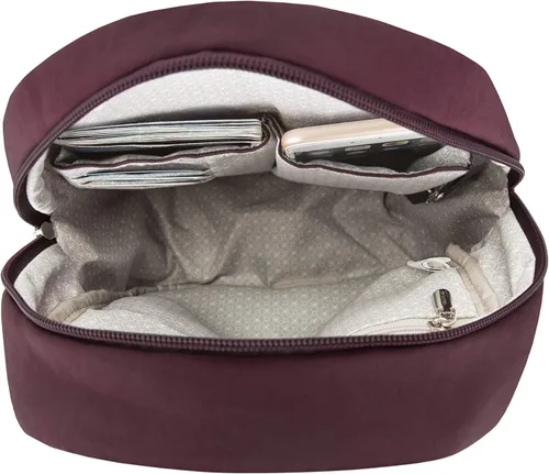 Vista 4 de Travelon Small Backpack, Dark Bordeaux, 8W x 12H x 4.5D