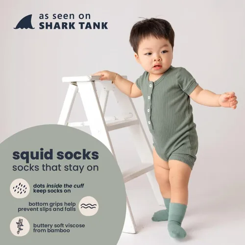 Vista 77 de squid socks Calcetines de viscosa de bambú 0-6M, 6-12M, 12-24M y 2T-3T Calcetines que se mantienen puestos