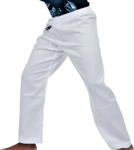 Vista 6 de Ronin - Pantalones de karate para artes marciales ligeros de polialgodón con cintura elástica