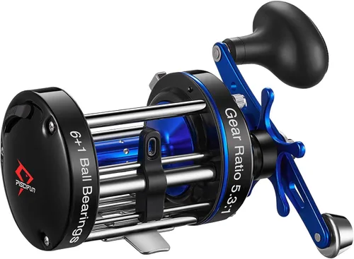 Vista 14 de Piscifun Chaos XS Carrete de Pesca Baitcasting, Carrete Baitcaster Redondo de Cuerpo Metálico Reforzado, Carrete Suave y Potente para Agua Salada