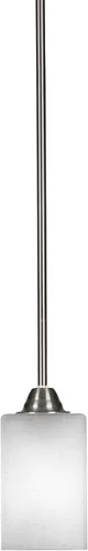 Vista 51 de Toltec Lighting Paramount - Mini colgante de 1 luz en acabado negro mate con cristal de arte perla de 7 pulgadas y estilo negro