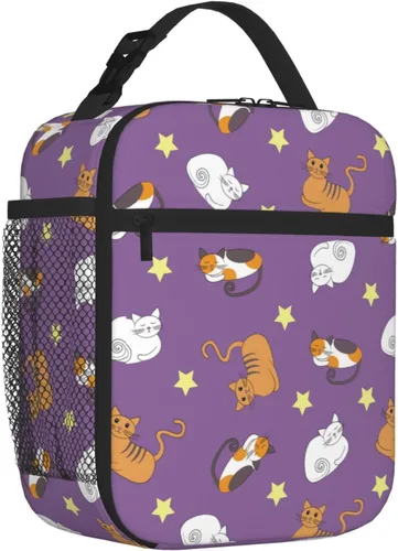 Vista 13 de Bolsa de almuerzo divertida para niños con pelotas deportivas, bolsa reutilizable para baloncesto, fútbol, fútbol americano y béisbol, lonchera