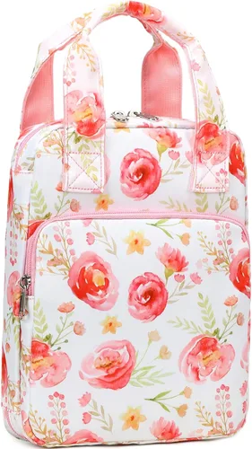 Vista 20 de DSIUE Funda para la Biblia para niños, funda de pana para llevar la Biblia, soporte para libros, bolsa con asa y bolsillos, diseño floral de retazos