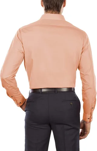 Vista 2 de Van Heusen - Camisa de popelina para hombre, color sólido, ajustado