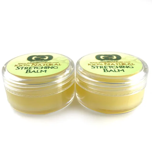 Vista 3 de Twin Pack – Bálsamo para estirar las orejas Ungüento hidratante natural natural con jojoba Cuidado de la piel estirada o dañada Cuidado