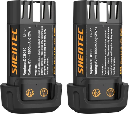Vista 8 de Shentec Batería de 1500mAh 8V compatible con DEWALT DCB080