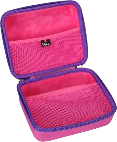 Vista 3 de Estuche de transporte de almacenamiento compatible con el juego de letras magnéticas Leapfrog Fridge Phonics, rosa, solo funda