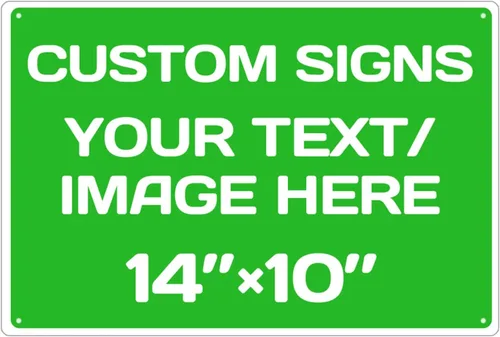Vista 22 de Letreros metálicos personalizados de aluminio resistentes a la intemperie, texto e imagen personalizados, varios tamaños, peligro, jardín, puerta