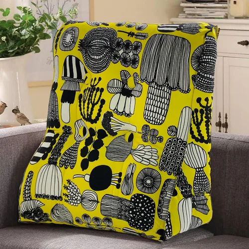 Vista 8 de WOWMAX Almohada de lectura curva para adulto, almohada de espalda elevada para sentarse en la cama, almohada de apoyo de espalda para sofá, almohada