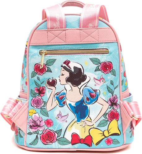 Vista 2 de Mini mochila de moda de cuero vegano blanco nieve de 11 pulgadas