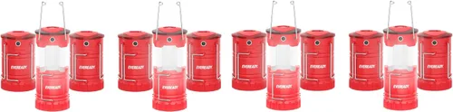Vista 10 de Eveready LED Camping Lantern 360 PRO (3-Pack), Super Bright Tent Lights, IPX4 Water Resistant LED Lanterns for Power Outage Hurricane Preparedness