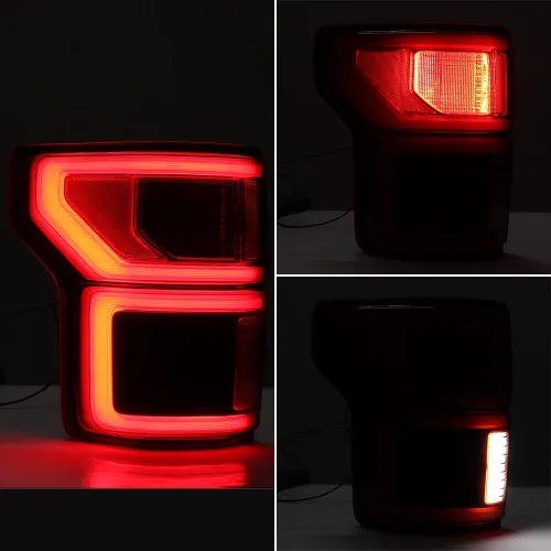 Vista 5 de Astra Depot Juego de luces traseras de freno de marcha atrás, compatible con Ford F150 2018-2020 con punto ciego XL XLT Raptor Lariat King Ranch