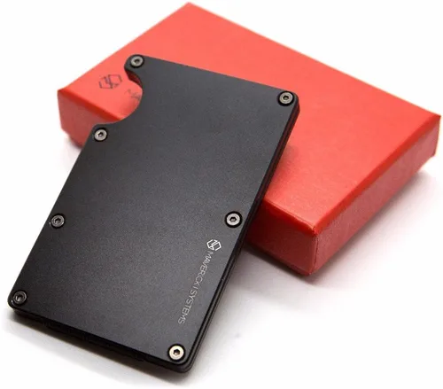 Vista 7 de Cartera de viaje minimalista delgada con bloqueo RFID para tarjetas de crédito