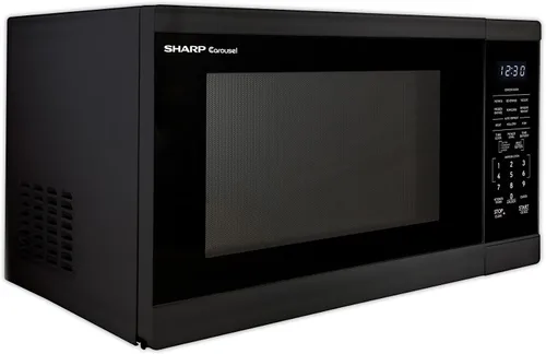 Vista 10 de SHARP Horno microondas para encimera con plato giratorio extraíble de 12.4 pulgadas, 1100 vatios, 1.4 pies cúbicos, color negro