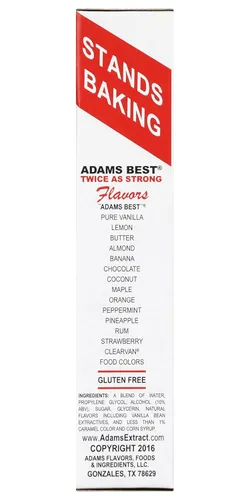 Vista 2 de Adams Best Extract, sabor vainilla, sin gluten, botella de vidrio de 1.5 onzas líquidas (paquete de 3)