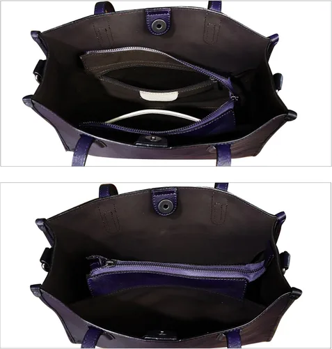 Vista 7 de Genuine Leather Shoulder Ba for Women Tote Bag Crossbody Hobo Bags Vintage Satchel Purse Handbag