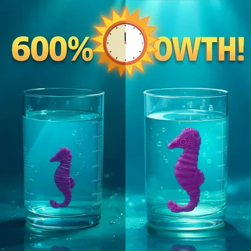 Vista 7 de Paquete de 24 Criaturas de Vida Marina Sensoriales de Gelatina que Crecen en Agua, Increíbles, Divertidas, Educativas, Juguete de Aprendizaje
