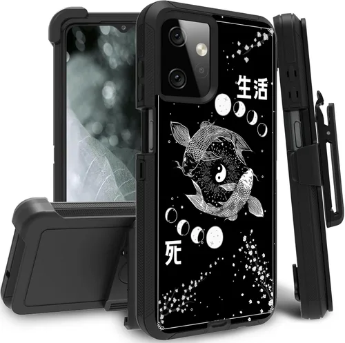 Vista 21 de Funda para Motorola Edge 2021 / Moto Edge 5G UW, protección resistente de 3 capas híbridas a prueba de golpes con funda de clip para cinturón