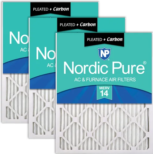 Vista 29 de Nordic Pure 20x20x1 (Tamaño real: 19 1/2 x 19 1/2 x 3/4) Filtros de aire para caldera/aire acondicionado Poly Green MERV 6 – Reduce el polvo
