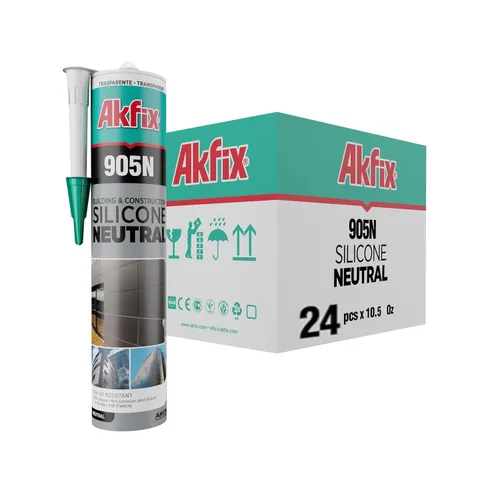 Vista 11 de Akfix 905N - Sellador de silicona transparente 100% para construcción y edificación (1x310 ml) - Sin solventes, bajo olor, resistente a UV y agua