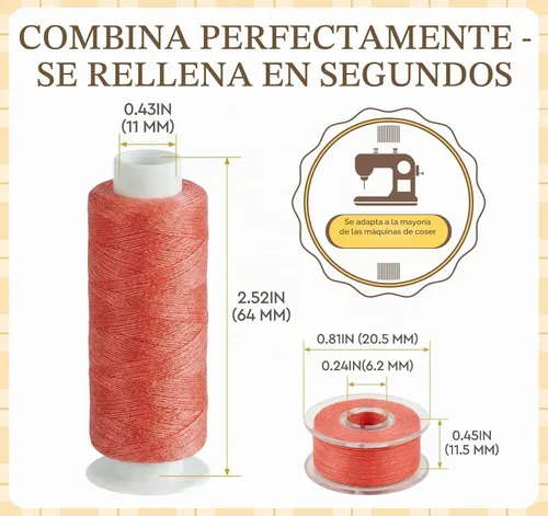 Vista 3 de ilauke Kit de bobinas de hilo de coser, 95 piezas, hilo de 45