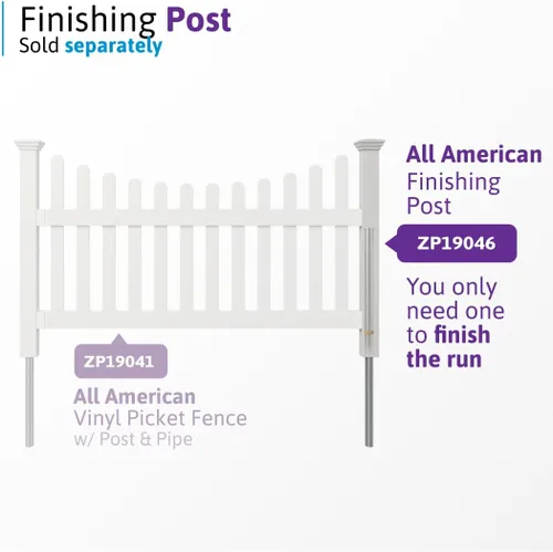 Vista 5 de Zippity Outdoor - Componentes totalmente americanos 1 panel + 1 poste, ZP19041, valla de vinilo sin excavación, fácil de instalar
