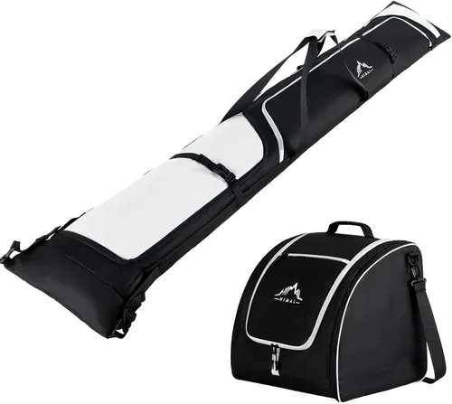 Vista 8 de GoHimal Ski Bag & Boot Bag Combo, Padded Ski Carrier Fits Skis Up to 200CM, Fits Boots Up to US13, Safety Reinforced, Water-Resistant, Ski Travel
