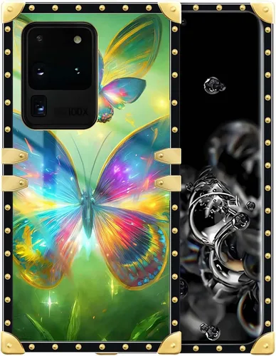 Vista 106 de Funda compatible con Samsung Galaxy S10 4G, TPU suave de lujo y parte trasera de policarbonato duro para niñas y mujeres, funda protectora a prueba