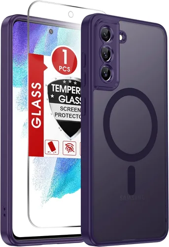 Vista 340 de LeYi Funda para teléfono Samsung-S23: protector de pantalla e imán MagSafe Púrpura