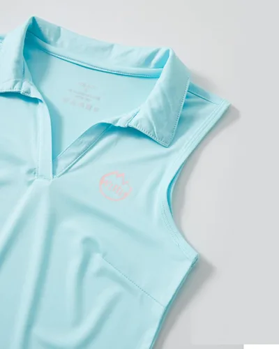 Vista 4 de Willit Polo sin mangas para niñas, polo de golf, tenis, camisas ligeras de secado rápido