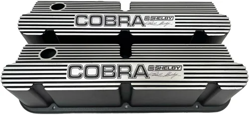 Vista 2 de Compatible con Ford Cobra CS Shelby SBF Pentroof Black Valve Covers - Ansen USA