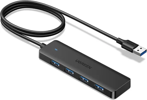 Vista 11 de UGREEN Hub USB 3.0, divisor de 4 puertos USB A ultradelgado expande USB para mouse, teclado, unidad flash, disco U, impresora compatible