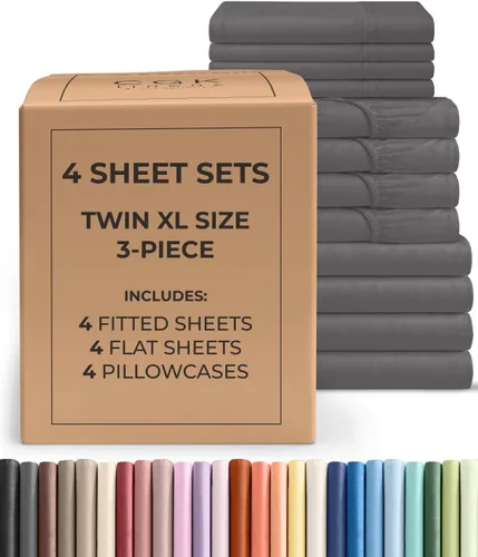 Vista 331 de Pack of 2, Twin Size 3 Piece Sheet Set - Breathable & Cooling - White