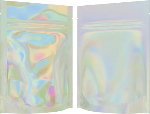 Vista 52 de Bolsas de barrera estilo Mylar – Cremallera con sellado térmico – 100 bolsas (negro brillante/transparente, 0.04 oz - 3 x 4.5 pulgadas)