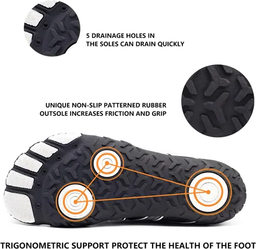 Vista 3 de Valennia Zapatos de agua para hombre y mujer, secado rápido, para natación, playa, senderismo, deportes, atléticos, acuáticos, para buceo, barco