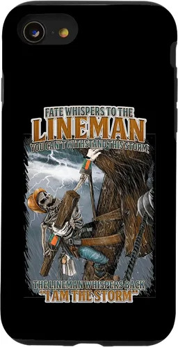 Vista 18 de Fate Whispers to The Lineman Proud Lineman Crew Job Pride Case for iPhone 17