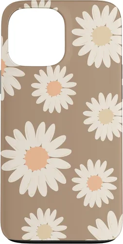 Vista 24 de Boho Neutral Cute Floral Pattern White Daisy Flowers Spring Case for iPhone 17