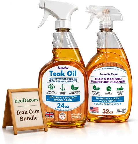 Vista 19 de EcoDecors Loveable - Botella de spray de aceite de teca de 24 onzas, paquete de 2