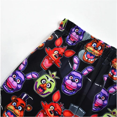 Vista 6 de Fan Desen Conjunto de camisa y pantalones cortos de Freddy para niños, disfraz de dibujos animados para niños de 5 a 12 años