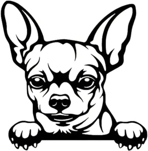 Vista 2 de Peeking American Bully - Calcomanías de vinilo para automóvil, diseño de anime, diseño de perro para parachoques de ventana de vehículo