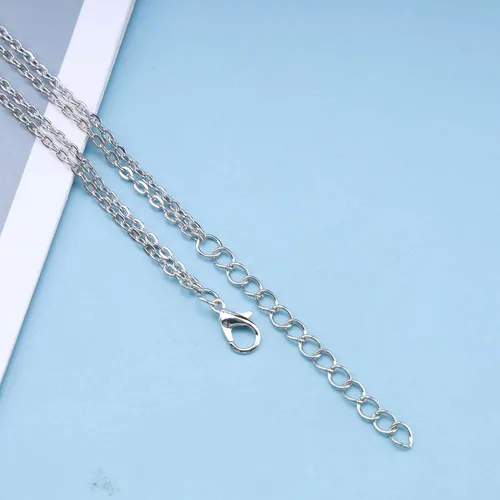 Vista 6 de Andelaisi Collar bohemio en capas de cristal en Y Lariat, collar de plata con diamantes de imitación en Y, collar de gota vintage de circonita en Y