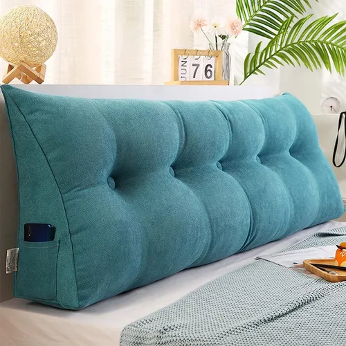 Vista 13 de Almohada de cuña de lectura triangular Queen, cojín de respaldo para cabecero reclinable, almohada de lectura, cojín triangular para posicionamiento