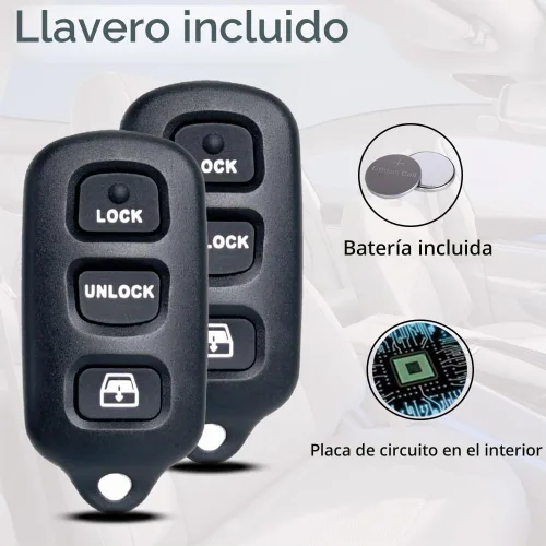 Vista 4 de SUPALAND Llavero de entrada sin llave compatible con Toyota 4Runner Sequoia 1999 2000 2001 2002 2003 2004 2005 2006 2007 2008 2009 Reemplazo