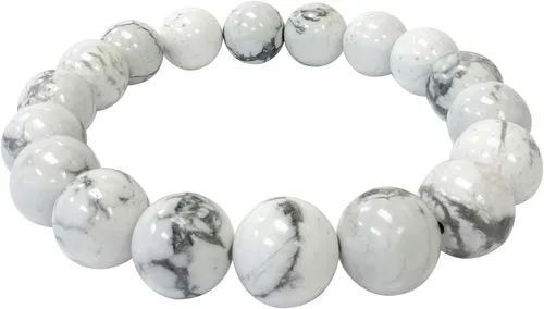 Vista 362 de Gem Avenue Handmade Round Bead Stretch Bracelet Unisex Natural Stone Beaded Jewelry for Men & Women, Elastic Wristband for Daily Wear
