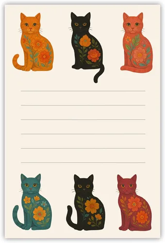 Vista 9 de Lista de tareas adhesiva linda de gato kawaii Cuaderno de notas de humor de gato, tarjeta de notas para regalo para amantes de los gatos 50