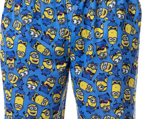 Vista 4 de INTIMO Despicable Me Minions - Conjunto de pijama raglán para hombre, 1 en un Minion, Multi colorido