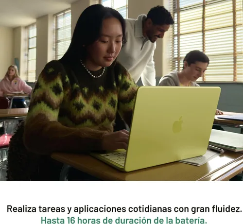 Vista 3 de Apple Laptop MacBook Neo 2026 de 13 pulgadas con chip A18 Pro: diseñada para inteligencia artificial y Apple Intelligence, pantalla de retina