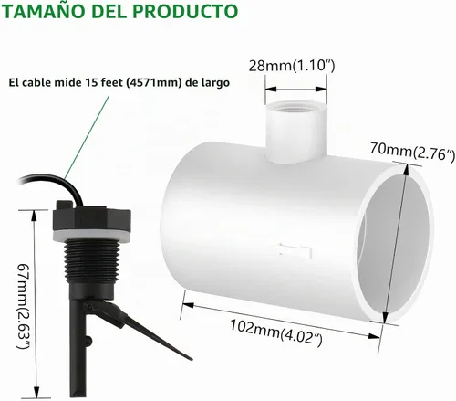 Vista 7 de WENGART GLX-FLO-RP Interruptor de flujo con repuesto en T, compatible con sistemas de sal Hayward Goldline, compatible con AquaRite, ProLogic
